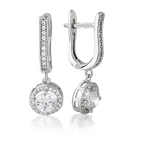 Серьги Галатея - Серебро 925, Фианит (арт. 3448.1)