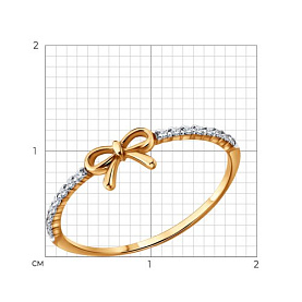 Кольцо SOKOLOV - Золото 585, Фианит (арт. 019891)