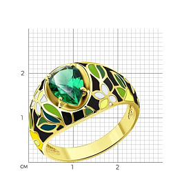 Кольцо Diamant - Серебро 925, Синтетический ситалл , Эмаль (арт. 93-310-01767-1)