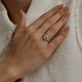 Кольцо SOKOLOV - Серебро 925, Топаз, Фианит (арт. 92014853)