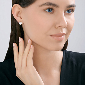 Серьги SOKOLOV - Серебро 925, Фианит (арт. 94027158-91)