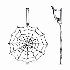 Серьги Красная пресня - Серебро 925 (арт. 33016390)