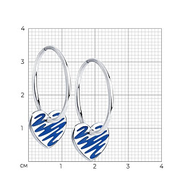 Серьги Diamant - Серебро 925, Эмаль (арт. 94-121-02249-1)