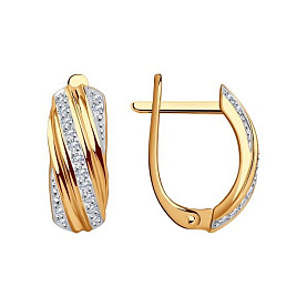 Серьги SOKOLOV - Золото 585, Фианит (арт. 029813)