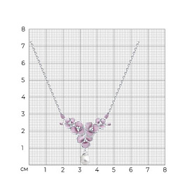 Колье SOKOLOV - Серебро 925, Жемчуг имитация, Эмаль (арт. 94071320)