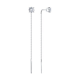 Серьги SOKOLOV - Золото 585, Фианит (арт. 0201032-3)