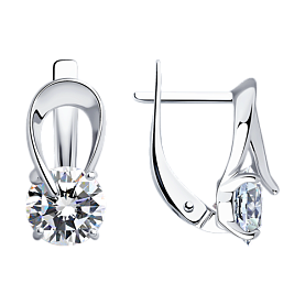 Серьги SOKOLOV - Серебро 925, Фианит (арт. 94025800)