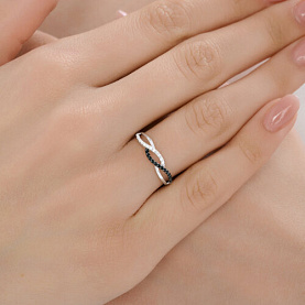 Кольцо SOKOLOV - Золото 585, Фианит (арт. 019715-3)