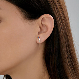 Серьги Diamant - Серебро 925, Эмаль (арт. 94-122-02286-1)