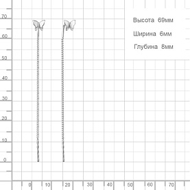 Серьги Аквамарин - Серебро 925 (арт. 34717.5)