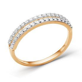 Кольцо ЮФ Династия - Золото 585, Фианит (арт. 000511-1102)