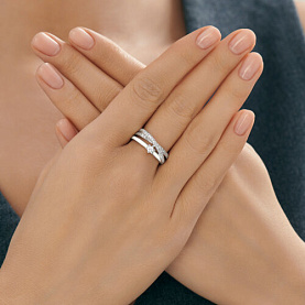 Кольцо SOKOLOV - Серебро 925, Фианит, Эмаль (арт. 94014470)