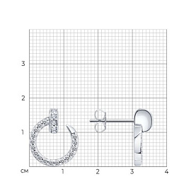 Серьги SOKOLOV - Серебро 925, Фианит (арт. 94027192-91)