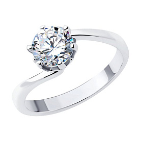 Кольцо SOKOLOV - Серебро 925, Фианит (арт. 94014019-91)