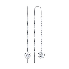 Серьги SOKOLOV - Серебро 925, Фианит (арт. 94026029)