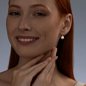 Серьги SOKOLOV - Серебро 925, Жемчуг имитация (арт. 93021185)