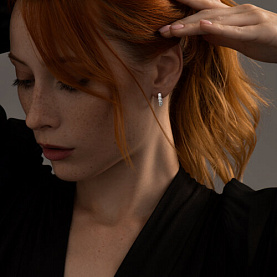 Серьги SOKOLOV - Серебро 925, Фианит (арт. 94025232)