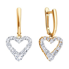 Серьги SOKOLOV - Золото 375, Фианит (арт. 0200753-4)