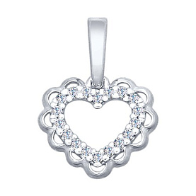 Подвеска SOKOLOV - Серебро 925, Фианит (арт. 94031824)