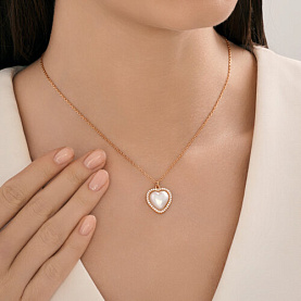 Колье SOKOLOV - Серебро 925, Жемчуг имитация, Фианит (арт. 93070136)