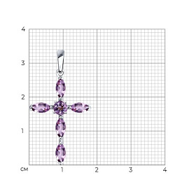 Подвеска SOKOLOV - Серебро 925, Аметист (арт. 92030509)