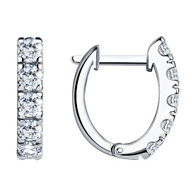 Серьги SOKOLOV - Серебро 925, Фианит (арт. 94025232)