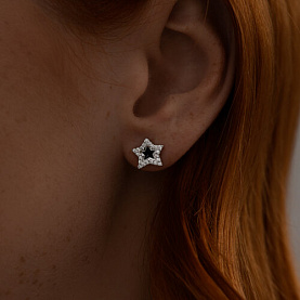 Серьги SOKOLOV - Серебро 925, Фианит, Эмаль (арт. 94026045)