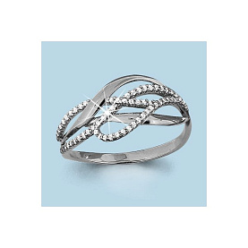 Кольцо Аквамарин - Серебро 925, Фианит (арт. 63558А.5)