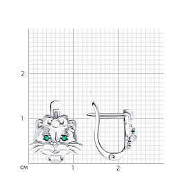 Серьги SOKOLOV - Серебро 925, Фианит (арт. 94021414)