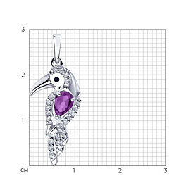 Подвеска Diamant - Серебро 925, Фианит, Эмаль (арт. 94-130-00647-1)