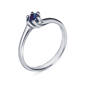 Кольцо Platinum Lab. - Платина 950, Сапфир (арт. ПК-018С-01)