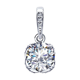 Подвеска SOKOLOV - Серебро 925, Фианит (арт. 94032239)