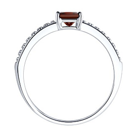 Кольцо SOKOLOV - Серебро 925, Гранат, Фианит (арт. 92014635)