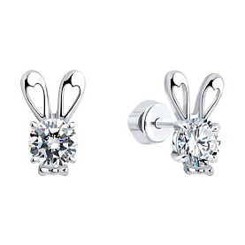 Серьги SOKOLOV - Серебро 925, Фианит (арт. 94025919)
