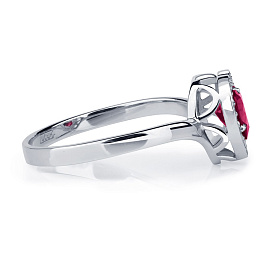 Кольцо Platinum Lab. - Платина 950, Рубин, Бриллиант (арт. ПК-023Р-01)