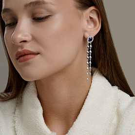 Серьги SOKOLOV - Серебро 925, Фианит (арт. 94027501)