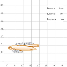 Кольцо Аквамарин - Серебро 925, Фианит (арт. 67751А.6)