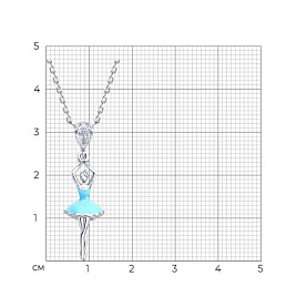 Колье SOKOLOV - Серебро 925, Фианит, Эмаль (арт. 94071200)