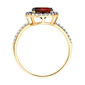 Кольцо Diamant - Серебро 925, Гранат, Фианит (арт. 93-310-01999-3)