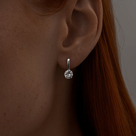 Серьги SOKOLOV - Серебро 925, Фианит (арт. 94025263)