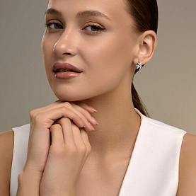 Серьги SOKOLOV - Серебро 925, Фианит (арт. 94027350)