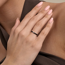 Кольцо SOKOLOV - Серебро 925, Эмаль, Бриллиант (арт. 87010103)