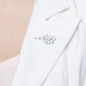 Брошь SOKOLOV - Серебро 925, Топаз, Фианит (арт. 92040009)