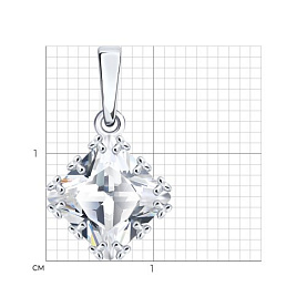 Подвеска SOKOLOV - Серебро 925, Фианит (арт. 94033399)