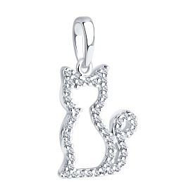 Подвеска SOKOLOV - Серебро 925, Фианит (арт. 94033104)