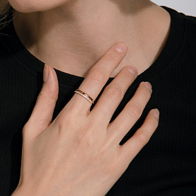 Кольцо ЮФ Династия - Золото 585, Фианит (арт. 000521-1102)