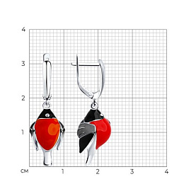 Серьги SOKOLOV - Серебро 925, Эмаль (арт. 94021699)