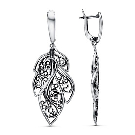 Серьги Красная пресня - Серебро 925 (арт. 33013090)