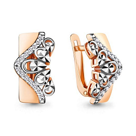 Серьги Аквамарин - Серебро 925, Фианит (арт. 48586А.6)