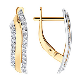 Серьги Diamant - Золото 585, Фианит (арт. 51-120-02868-1)